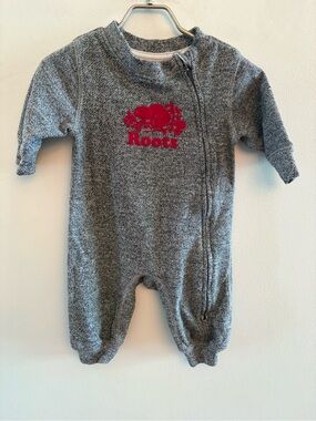 Roots Baby Grey One-Piece Sweatsuit Romper 3-6M